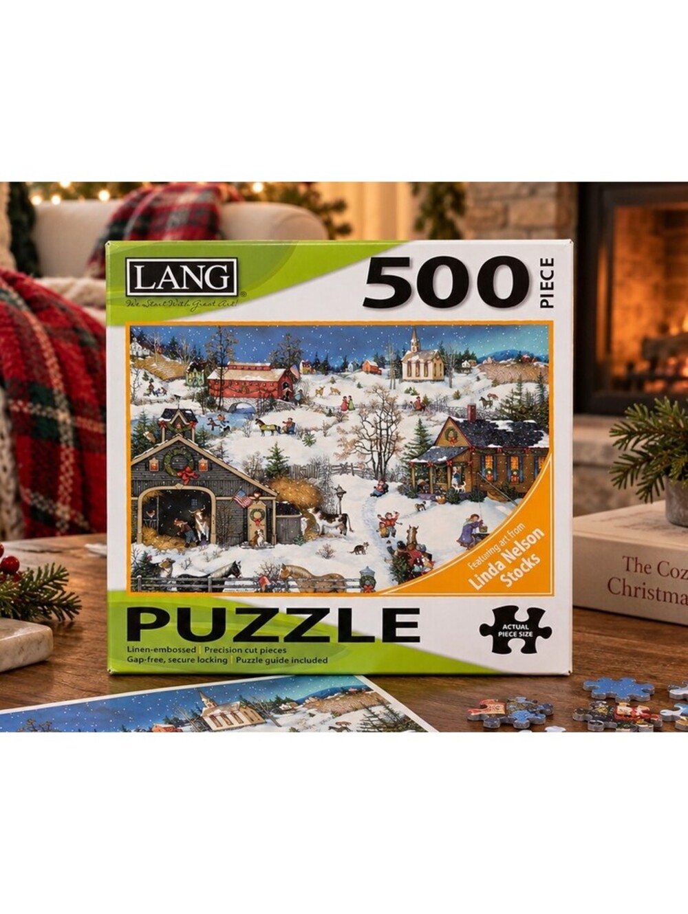LANG Christmas Memories 500 Piece Puzzle Linda Nelson Stocks Christmas 24x18